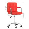 vidaXL Chaises pivotantes &agrave; manger lot de 4 rouge similicuir