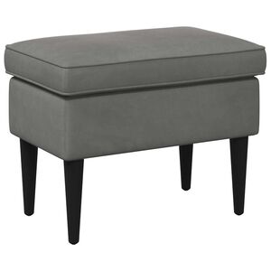 vidaXL Pouf Gris fonc&eacute; 55 x 35 x 41 cm Velours