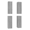 vidaXL Meubles TV 4 pcs Sonoma gris 30,5x30x90 cm Bois d'ing&eacute;nierie