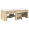 vidaXL Cadre de Lit &Eacute;lev&eacute; pour Enfants 2 pcs Ch&ecirc;ne Sonoma 90 x 200 cm