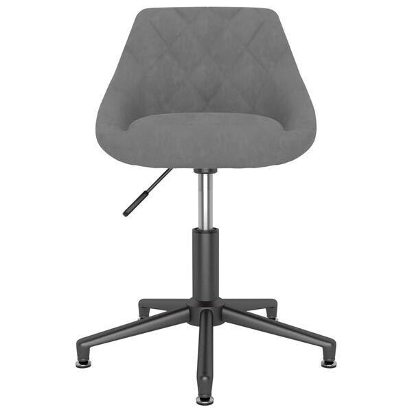 vidaXL Chaises pivotantes à manger lot de 4 gris clair velours