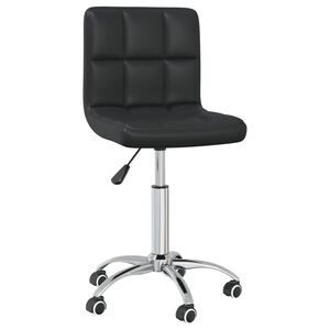 vidaXL Chaise de bureau pivotante Noir Similicuir