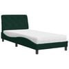 vidaXL Lit avec matelas vert fonc&eacute; 80x200 cm velours