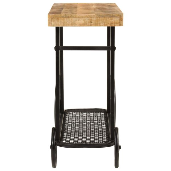vidaXL Table console 112x36x76 cm bois massif de manguier et fer