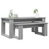 vidaXL Ensemble de tables basses 2 pcs Gris Sonoma Bois d'ing&eacute;nierie