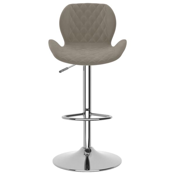 vidaXL Tabourets de bar lot de 2 gris clair velours