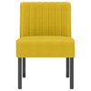 vidaXL Fauteuil sans accoudoirs jaune velours