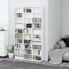 vidaXL Armoire &agrave; CD Blanc brillant 102x23x177,5 cm Bois d'ing&eacute;nierie