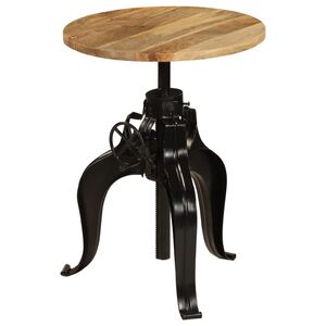 vidaXL Table de bar Bois de manguier massif 60 x (76-110) cm