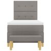 vidaXL Lit &agrave; ressorts avec matelas Taupe 100 x 200 cm tissu