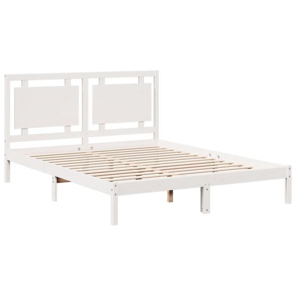 vidaXL Cadre de lit extra long sans matelas 160x210 cm bois massif