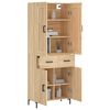 vidaXL Buffet haut Ch&ecirc;ne sonoma 69,5x34x180 cm Bois d'ing&eacute;nierie