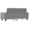 vidaXL Canap&eacute; &agrave; 2 places Gris clair 140 cm Tissu