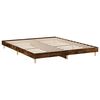 vidaXL Cadre de lit sans matelas ch&ecirc;ne fum&eacute; 120x200 cm bois ing&eacute;nierie
