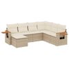vidaXL Salon de jardin avec coussins 7 pcs beige r&eacute;sine tress&eacute;e