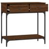 vidaXL Table console ch&ecirc;ne marron 75x34,5x75 cm bois d'ing&eacute;nierie