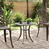 vidaXL Table de jardin bronze 53x53x53 cm aluminium coul&eacute;