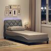 vidaXL Cadre de lit avec LED sans matelas gris clair 80x200 cm tissu