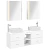 vidaXL Ensemble de mobilier de salle de bain 5 pc Blanc