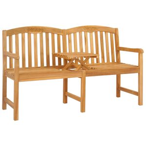 vidaXL Banc en Bois Sculpt&eacute; en Rose 150,5 x 60 x 95 cm Naturel