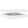 vidaXL Table basse rotative à 360 degrés blanc 90x90x34,5 cm