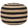 vidaXL Pouf fait &agrave; la main Noir 45 x 30 cm Jute