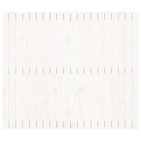 vidaXL T&ecirc;te de lit murale Blanc 127,5x3x110 cm Bois massif de pin