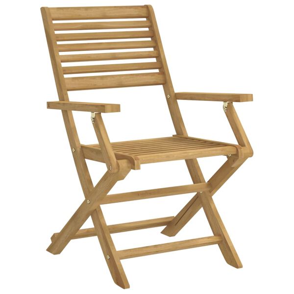 vidaXL Chaises pliables de jardin lot de 4 bois massif d'acacia