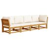 vidaXL Salon de jardin 4 pcs avec coussins Bois d'acacia solide