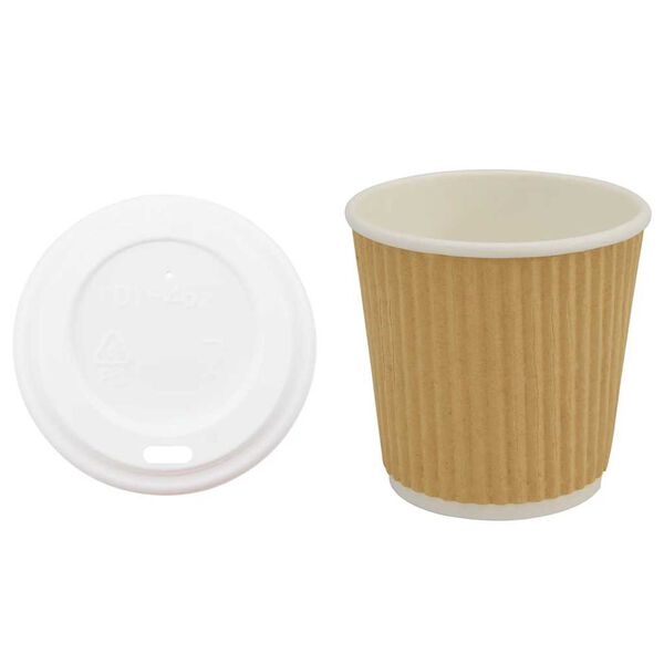 vidaXL Tasses &agrave; caf&eacute; en papier avec couvercles 1000 pcs 4oz 100ml