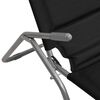 vidaXL Chaises longues pliables lot de 2 noir textil&egrave;ne et acier
