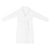 vidaXL Robe de bain sans capuche Blanc l Flanelle