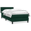 vidaXL Sommier &agrave; lattes de lit et matelas vert fonc&eacute; 100x220cm velours