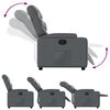 vidaXL Fauteuil inclinable en similicuir gris