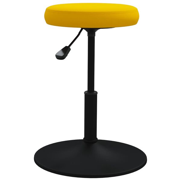 vidaXL Tabouret de massage Velours Jaune moutarde