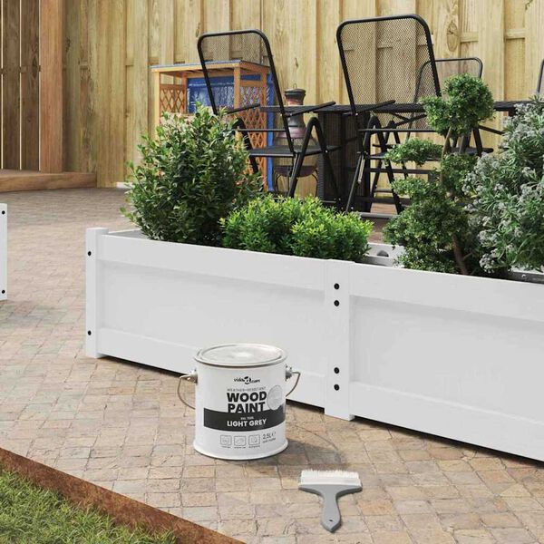 vidaXL Peinture pour bois Gris 16,5 x 16,5 x 15,9 cm Impression murale