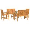vidaXL Ensemble de salon de jardin 5 pcs Marron Bois d'Acacia Massif