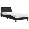 vidaXL Lit avec matelas Dover noir 90x200 cm similicuir