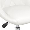 vidaXL Chaises pivotantes &agrave; manger lot de 6 blanc similicuir