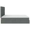 VidaXL Cadre de lit ottoman avec matelas gris fonc&eacute; 200x200cm tissu