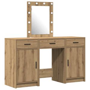 vidaXL Table de Toilette Marron 50 x 41 x 135 cm Bois d'ing&eacute;nierie