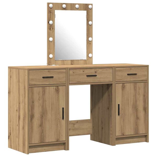 vidaXL Table de Toilette Marron 50 x 41 x 135 cm Bois d'ing&eacute;nierie