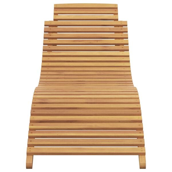 vidaXL Transat Marron 198 x 55 x 58,5 cm Bois de teck massif