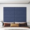 vidaXL T&ecirc;te de lit murale 12 pcs Bleu 90 x 30 cm tissu