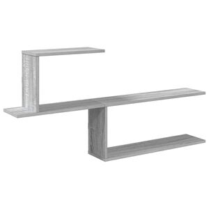 vidaXL &Eacute;tag&egrave;re Murale Sonoma gris 122 x 18 x 60 cm Bois d'ing&eacute;nierie