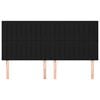 vidaXL T&ecirc;te de lit Noir 180x5x118/128 cm Tissu
