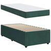 vidaXL Cadre de lit avec matelas Vert foncé 80 x 200 cm tissu
