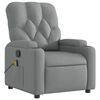 vidaXL Fauteuil de massage inclinable gris clair tissu