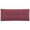 vidaXL Coussin de Dos Bordeaux 120 x 19 x 50 cm tissu