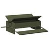 vidaXL Nourrisseur &agrave; p&eacute;dale pour poules Vert olive 75 x 53 x 20,5 cm